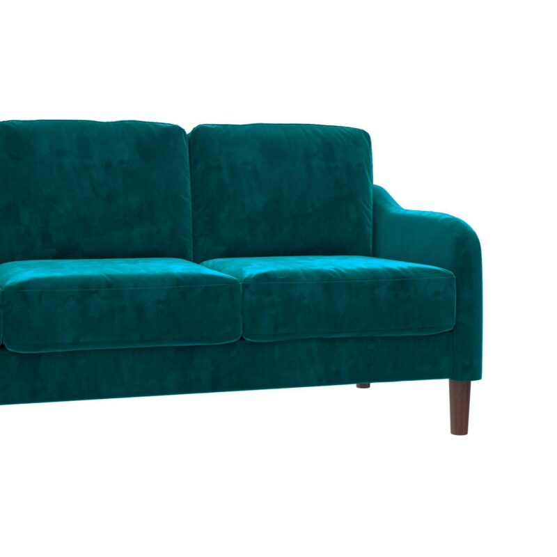 DHP Marbella 3-Seater Sofa Couch, Living Room Furniture, Green Velvet - Image 13
