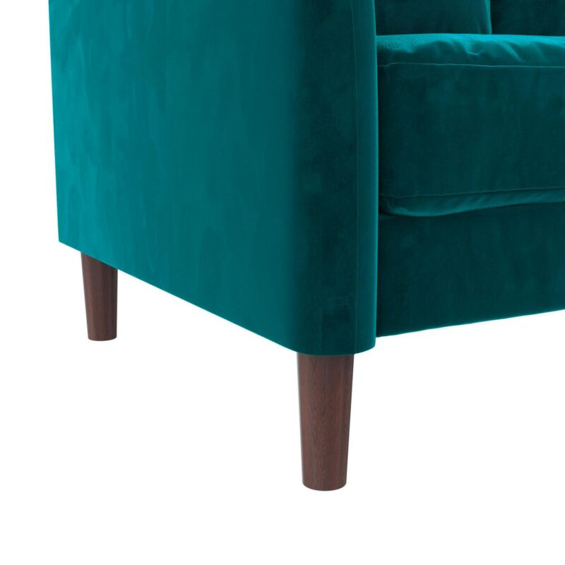DHP Marbella 3-Seater Sofa Couch, Living Room Furniture, Green Velvet - Image 7