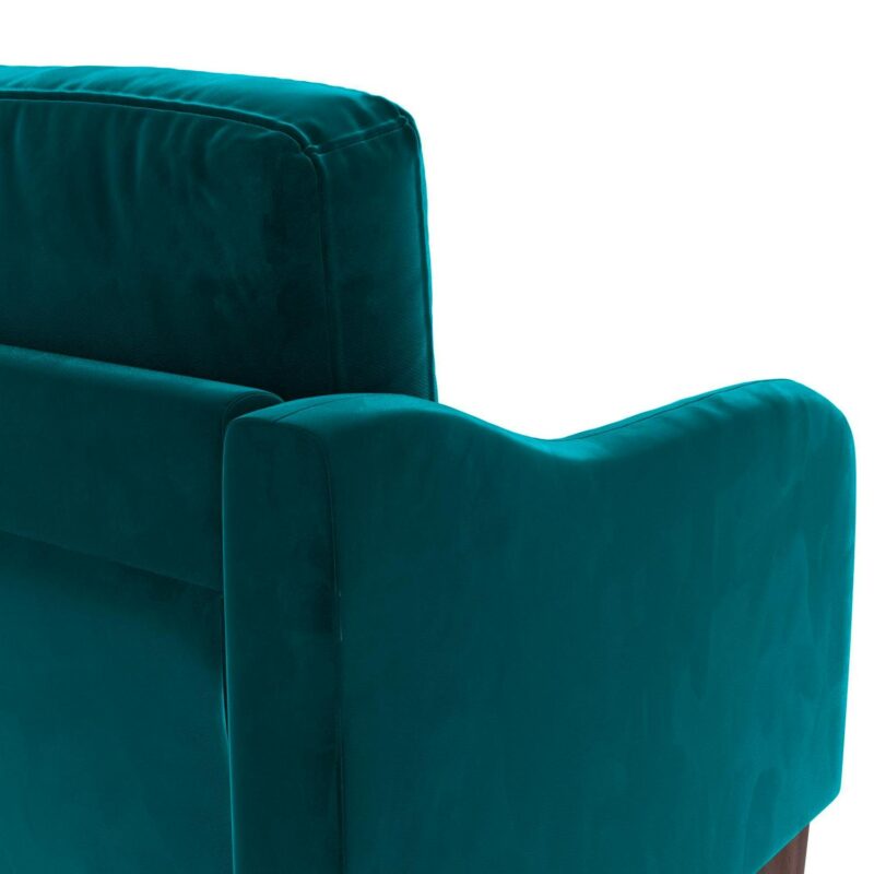 DHP Marbella 3-Seater Sofa Couch, Living Room Furniture, Green Velvet - Image 8
