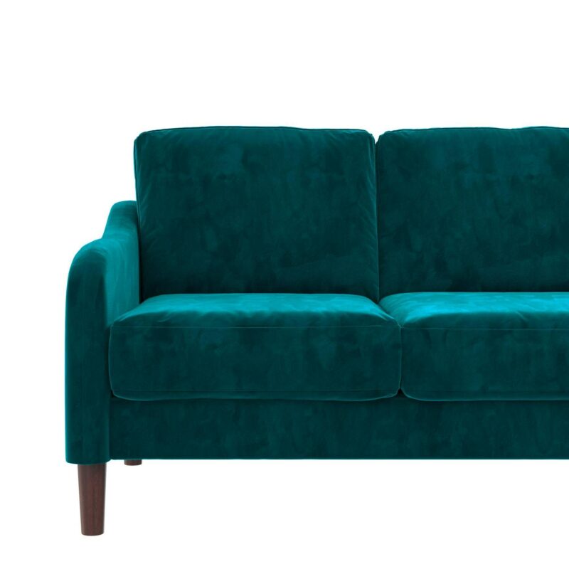 DHP Marbella 3-Seater Sofa Couch, Living Room Furniture, Green Velvet - Image 6