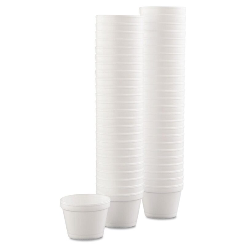 Dart 4J6 4 oz. Foam Bowl Containers - White (1000/Carton) - Image 2