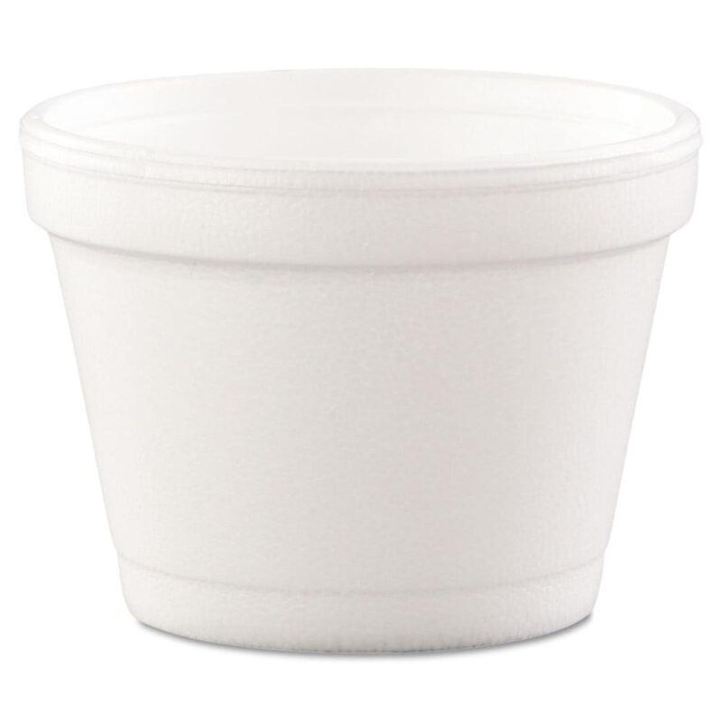 Dart 4J6 4 oz. Foam Bowl Containers - White (1000/Carton)