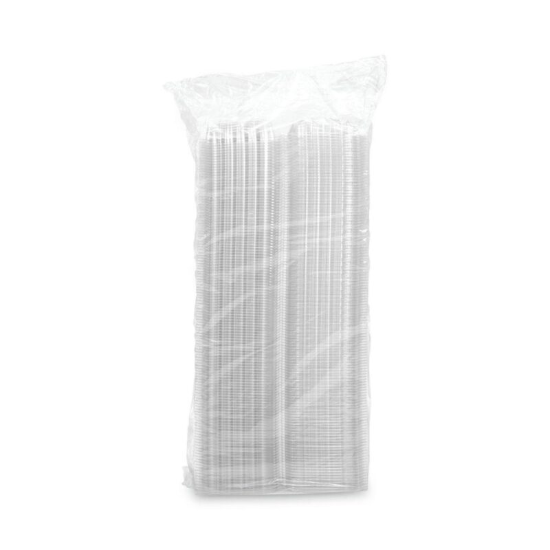 Dart C53PST1 13.8 oz Sandwich Container ClearSeal Hinged-Lid Plastic Containers - Clear (500/Carton) - Image 2