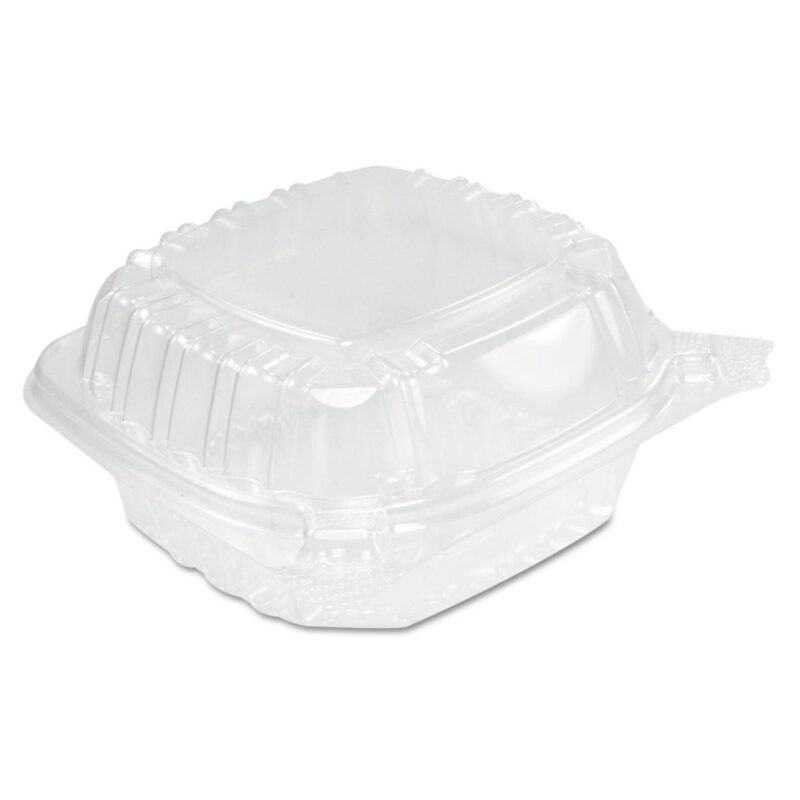Dart C53PST1 13.8 oz Sandwich Container ClearSeal Hinged-Lid Plastic Containers - Clear (500/Carton) - Image 7