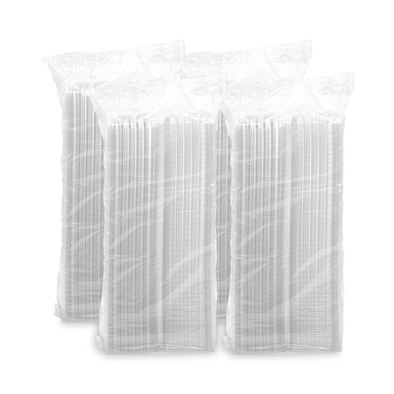 Dart C53PST1 13.8 oz Sandwich Container ClearSeal Hinged-Lid Plastic Containers - Clear (500/Carton) - Image 3