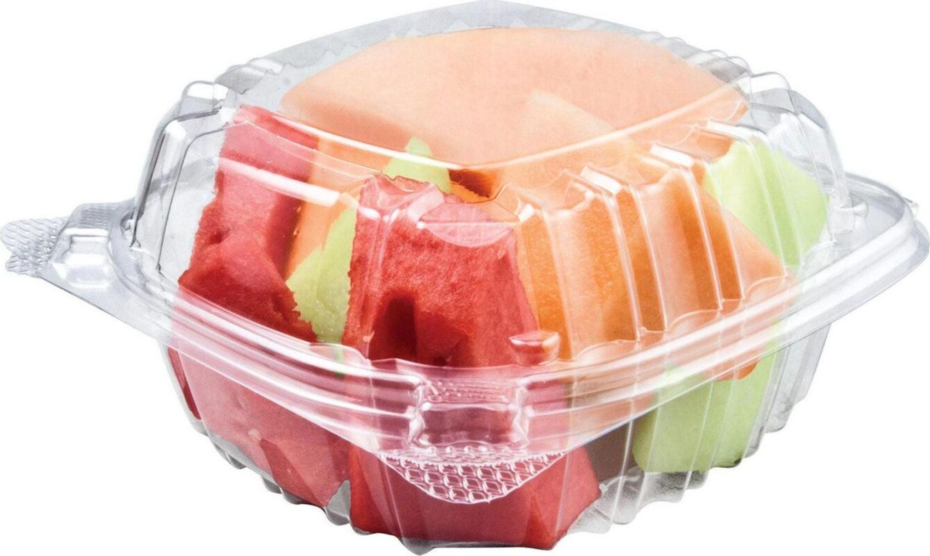 Dart C53PST1 13.8 oz Sandwich Container ClearSeal Hinged-Lid Plastic Containers - Clear (500/Carton) - Image 5