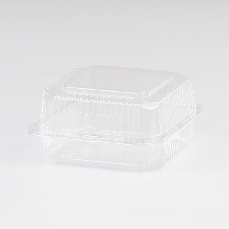 Detroit Forming LBN-5051 Clear OPS Plastic Medium Square Food Container, 5x5x2.75 Inches | 500/Case - Image 3