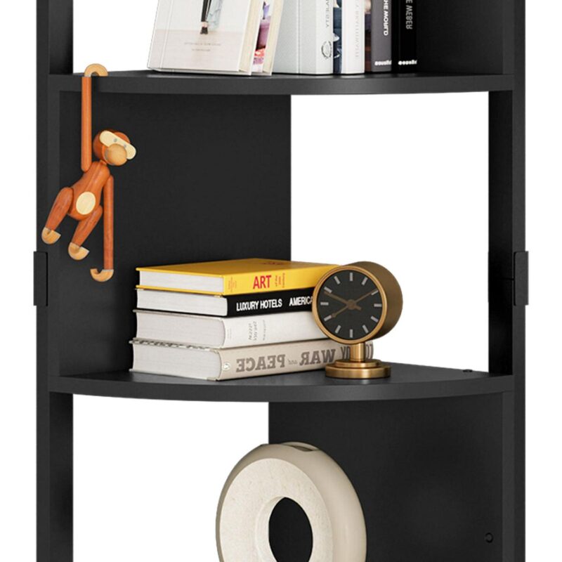 Dextrus 6-Tier Corner Shelf, 68.8  Tall Modern Free Standing Zigzag Corner Bookshelf for Living Room, Home Office,Black - Image 11