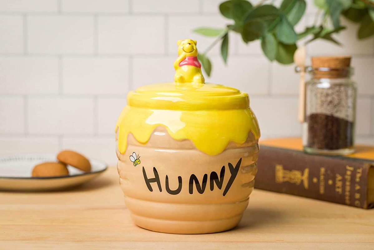 Disney Winnie the Pooh Honey  Hunny  Pot Sculpted 3D Ceramic Snack Cookie Jar - Image 7