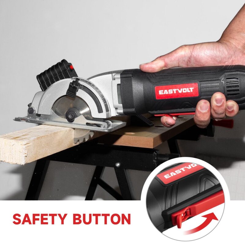 Eastvolt 20V 3-3/8  Cordless Circular Saw, 4500RPM Compact Circular Saw with Laser Guide, Scale Ruler, 3 Blades for Cutting Woods, Plastics, Tile and Soft Metal - Image 12