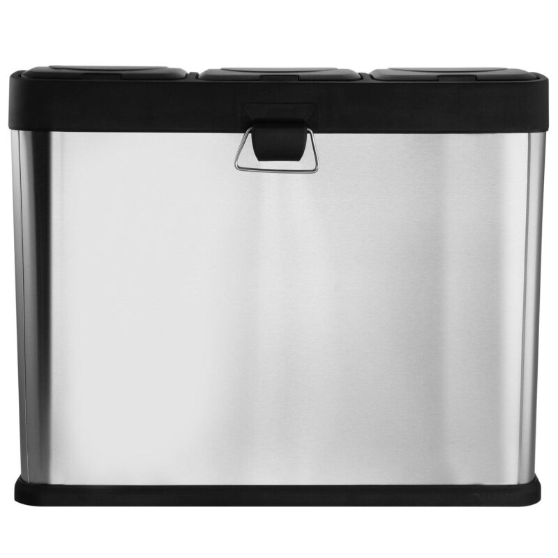 Elama 3 Section 15 Liter/4 Gallon Each Section Trash and Recycling Step Bin - Image 4