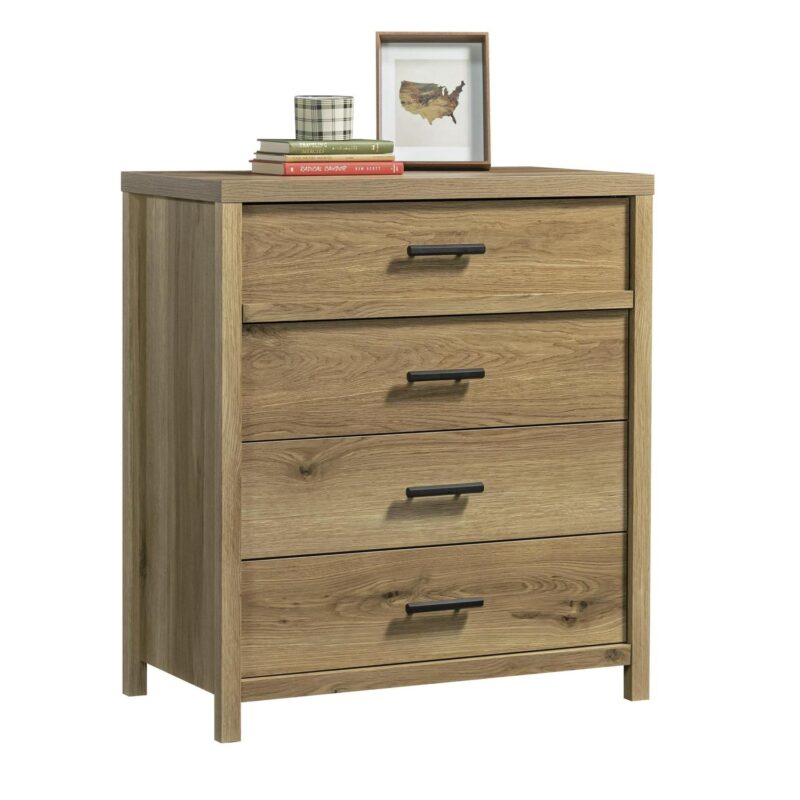 Erie Collection by Sauder 4-Drawer Bedroom Dresser, Timber Oak Finish - Image 6