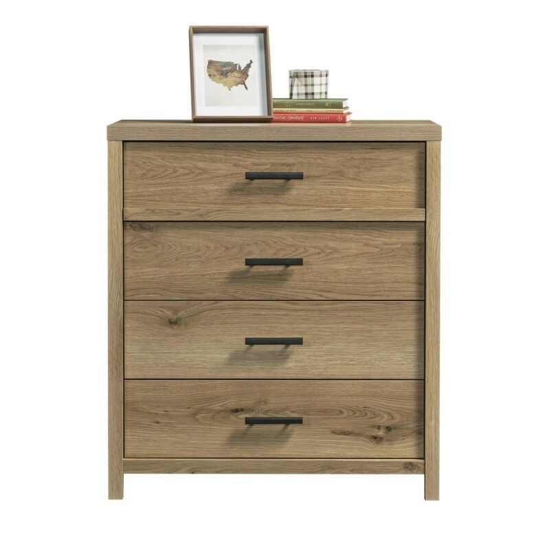 Erie Collection by Sauder 4-Drawer Bedroom Dresser, Timber Oak Finish - Image 2
