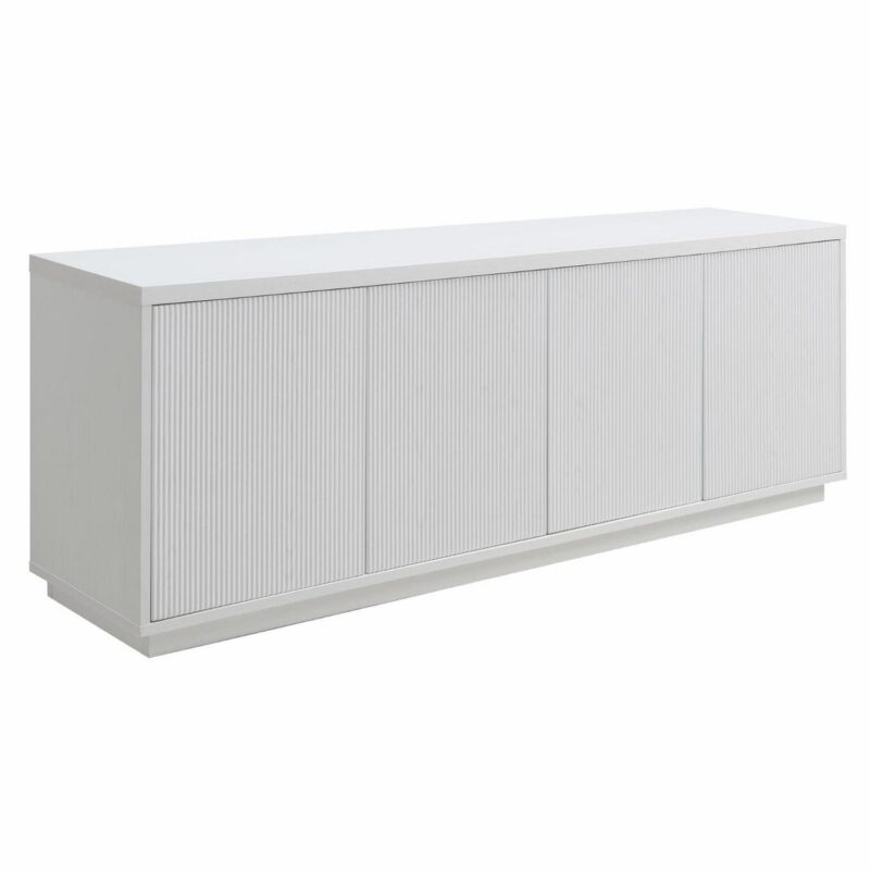 Evelyn&Zoe Hanson Rectangular TV Stand for TV's up to 75 , White - Image 3