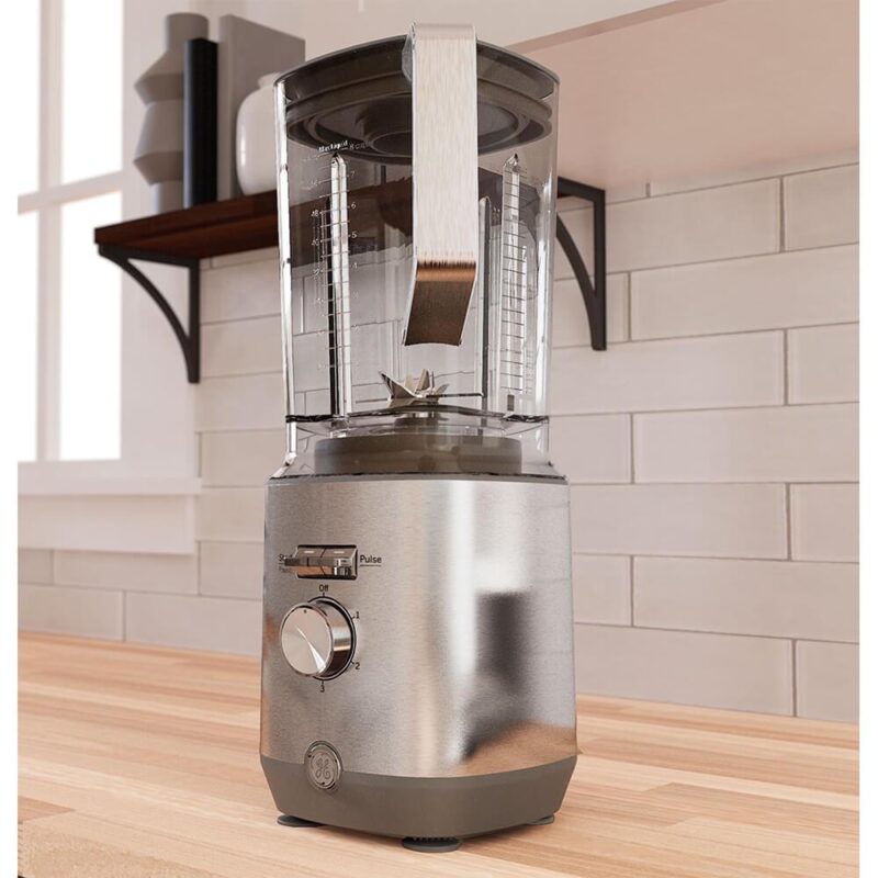 GE - 5-Speed 72-Oz. Blender with Blender Cups - Stainless Steel - Image 7