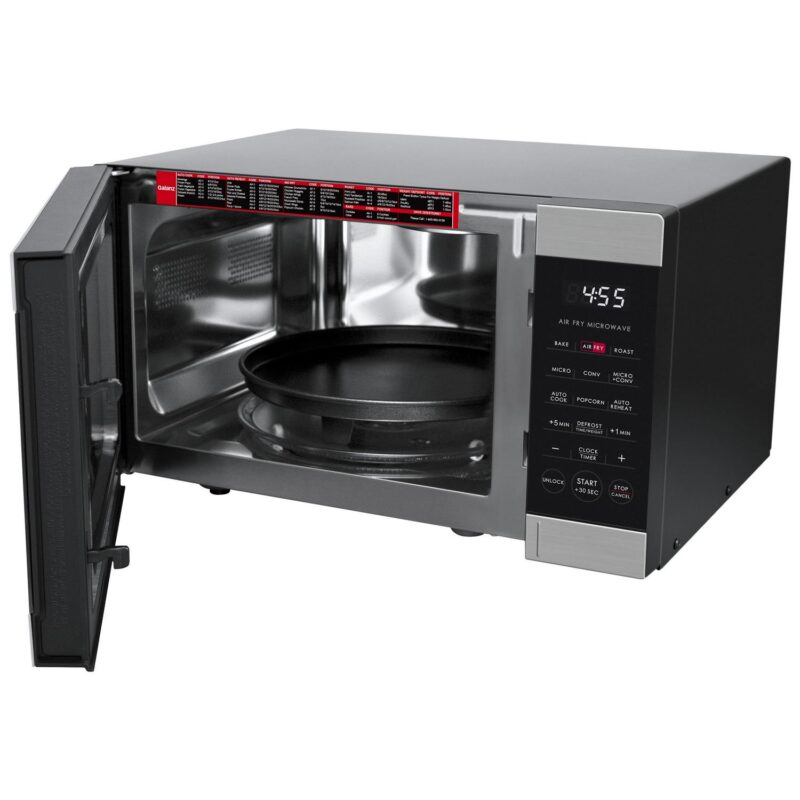 Galanz 0.9 Cu ft Air Fry Countertop Microwave, 900 Watts, Stainless Steel, New - Image 3
