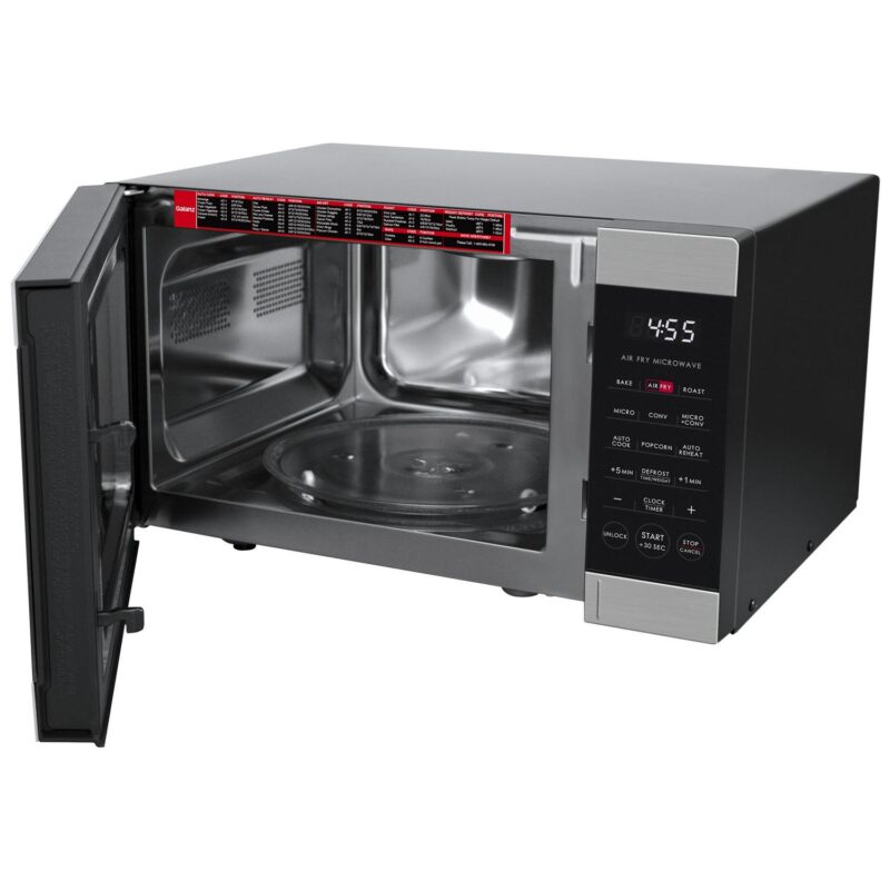 Galanz 0.9 Cu ft Air Fry Countertop Microwave, 900 Watts, Stainless Steel, New - Image 2