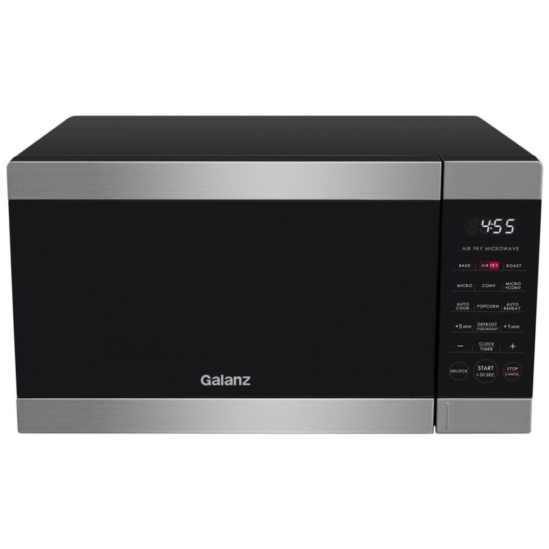Galanz 0.9 Cu ft Air Fry Countertop Microwave, 900 Watts, Stainless Steel, New - Image 7