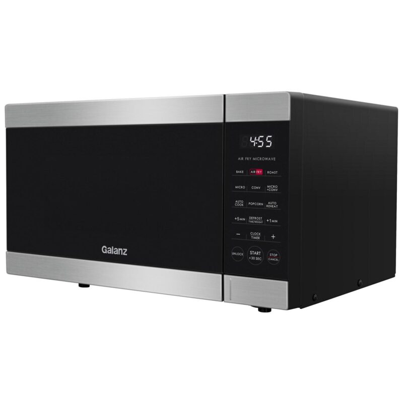 Galanz 0.9 Cu ft Air Fry Countertop Microwave, 900 Watts, Stainless Steel, New - Image 8