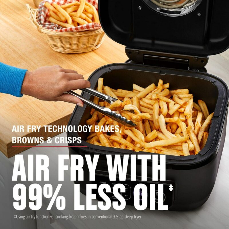George Foreman Beyond Grill 7in1 Electric Indoor Grill and 6 Qt Air Fryer, Black, MCAFD800D - Image 8