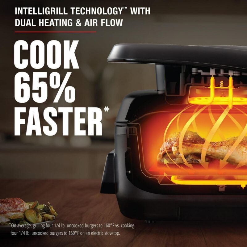 George Foreman Beyond Grill 7in1 Electric Indoor Grill and 6 Qt Air Fryer, Black, MCAFD800D - Image 3