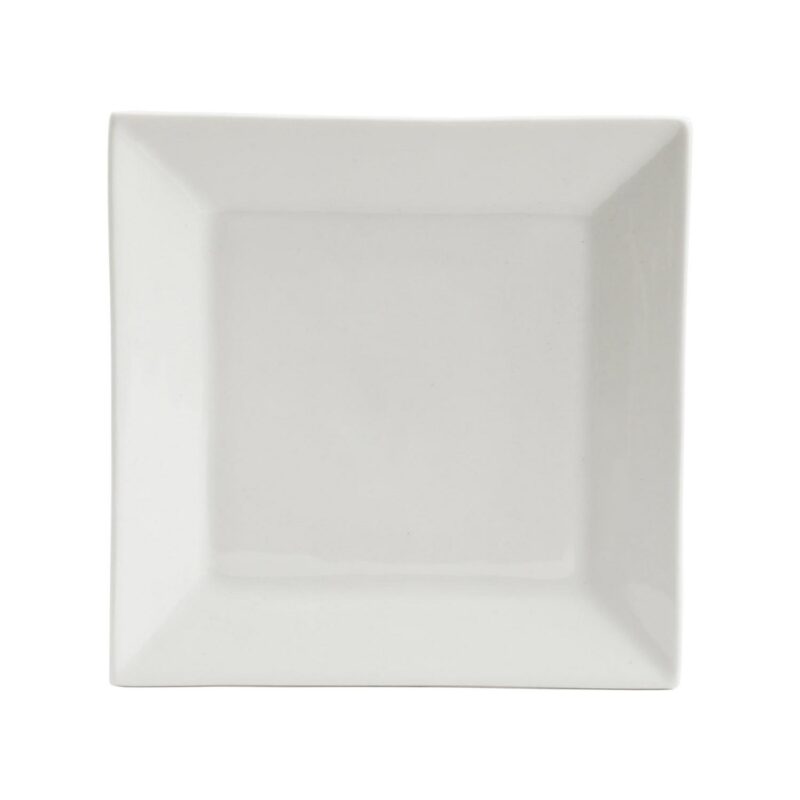 Gibson Everyday Hard Square 12 Piece Fine Ceramic Dinnerware Set in White - Image 4