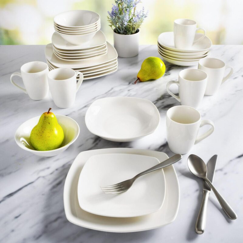 Gibson Home Liberty Hill 30-Piece Dinnerware Set, White - Image 6