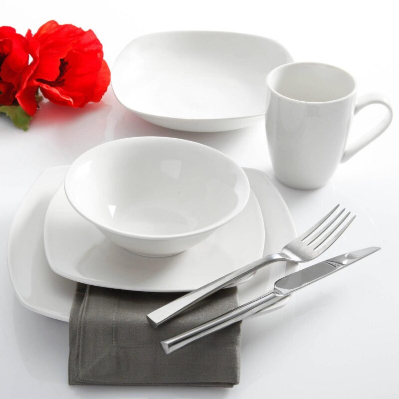 Gibson Home Liberty Hill 30-Piece Dinnerware Set, White - Image 4
