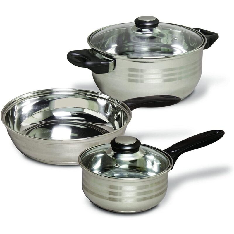 Gibson Value Lybra 32 Piece Kitchen Cookware Combination Set, Stainless Steel - Image 2