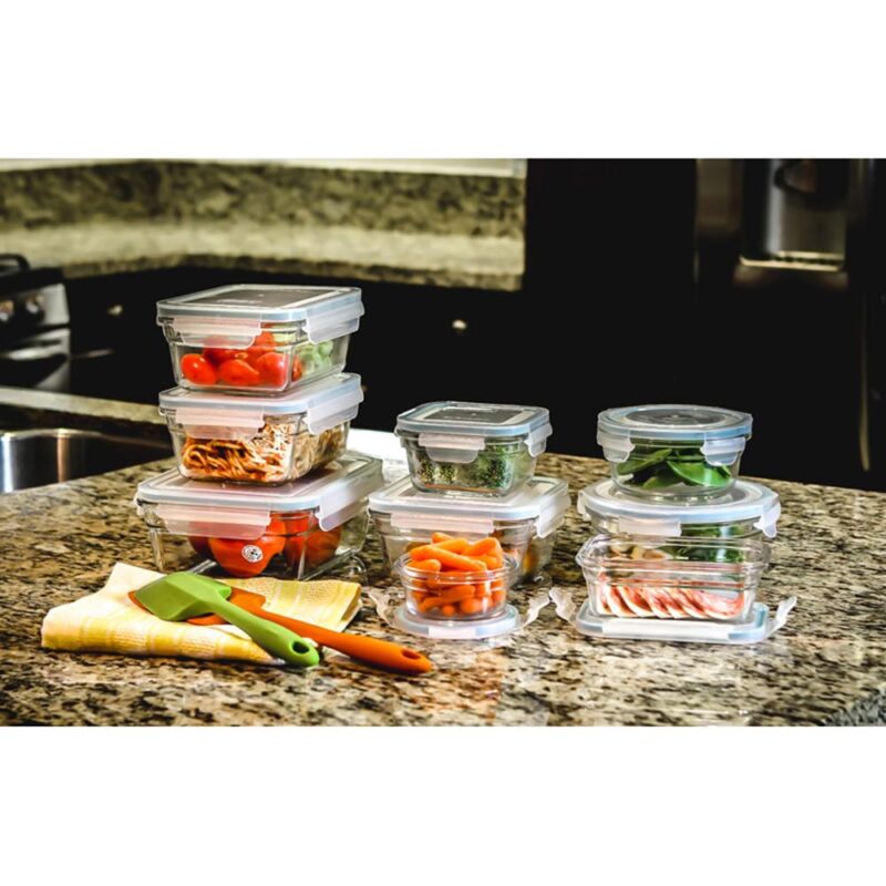 Glasslock Assorted Oven Safe 9 Food Container Set, Clear - Image 2