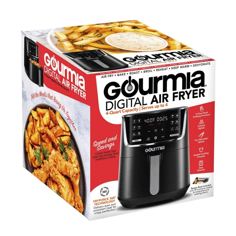 Gourmia 4 Qt Air Fryer with 12 Cooking Presets - Image 7