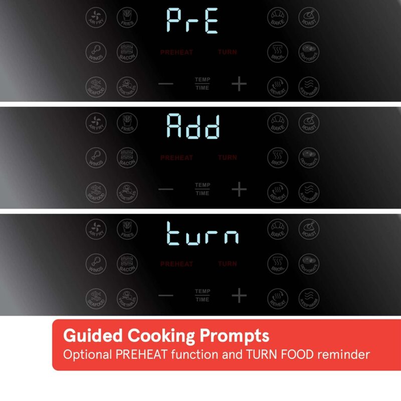 Gourmia 4 Qt Digital Air Fryer with Guided Cooking, Black GAF486 - Image 5