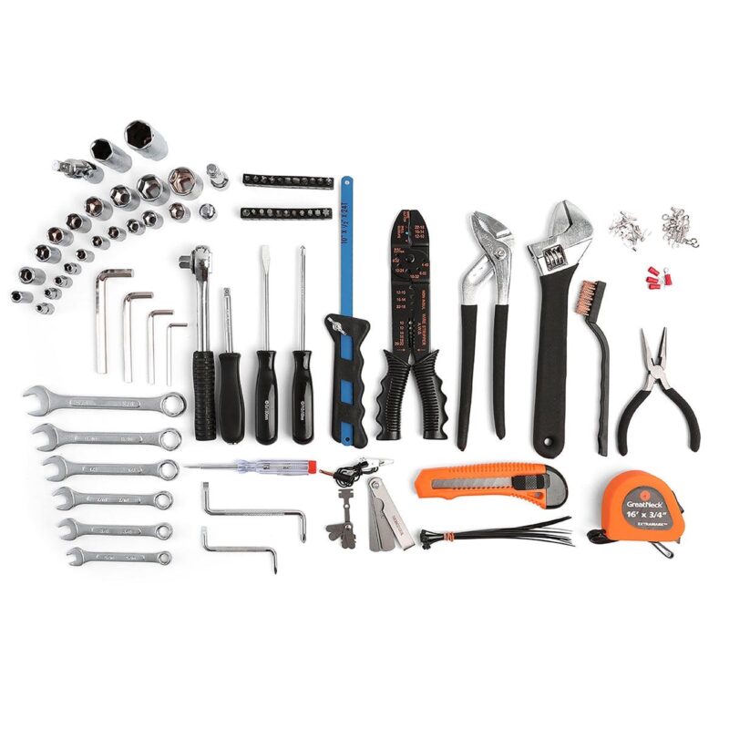 GreatNeck 125 Piece Marine Tool Kit for Boats, Waterproof Case, Chrome-Plated Tools - Image 9