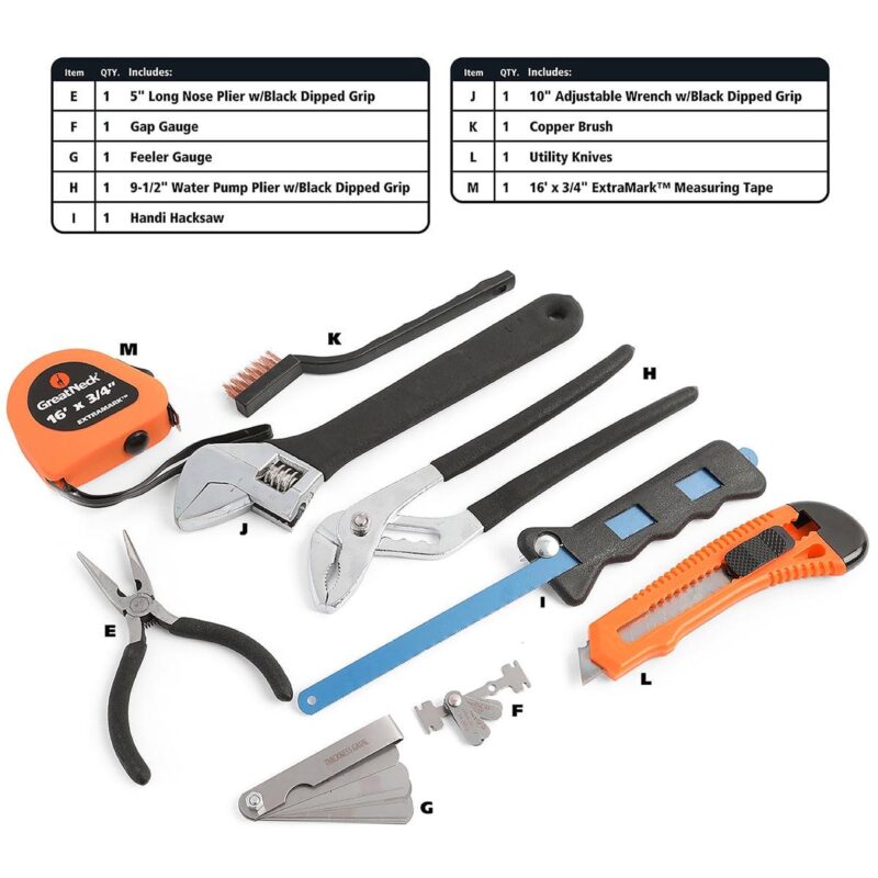 GreatNeck 125 Piece Marine Tool Kit for Boats, Waterproof Case, Chrome-Plated Tools - Image 2