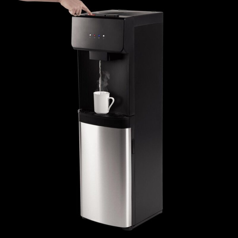Great Value Bottom Loading Hot/Cold/Room Temp. Water Dispenser, Black/Stainless Steel Water Cooler, 41  High - Image 6