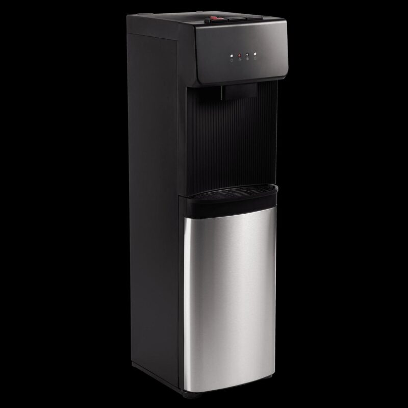 Great Value Bottom Loading Hot/Cold/Room Temp. Water Dispenser, Black/Stainless Steel Water Cooler, 41  High - Image 3