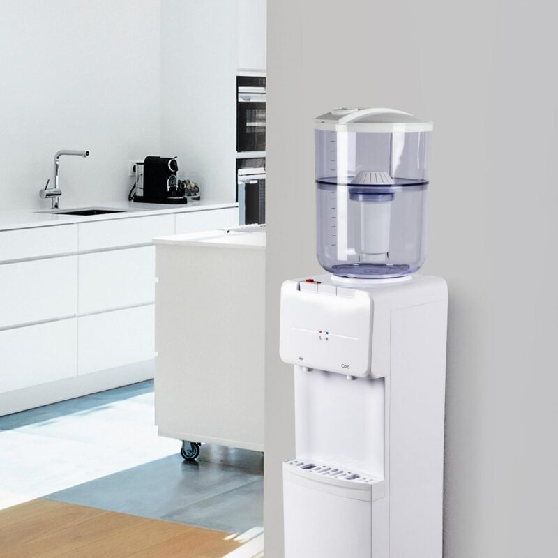 Great Value Top Loading Hot, Cold Temperature Water Dispenser, White Water Cooler, 36.4  High - Image 6
