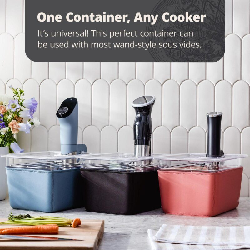 Greater Goods Top Sous Vide Container 12 Qt w Stainless Steel Rack,Sleeve and Lid(Onyx Black) - Image 6