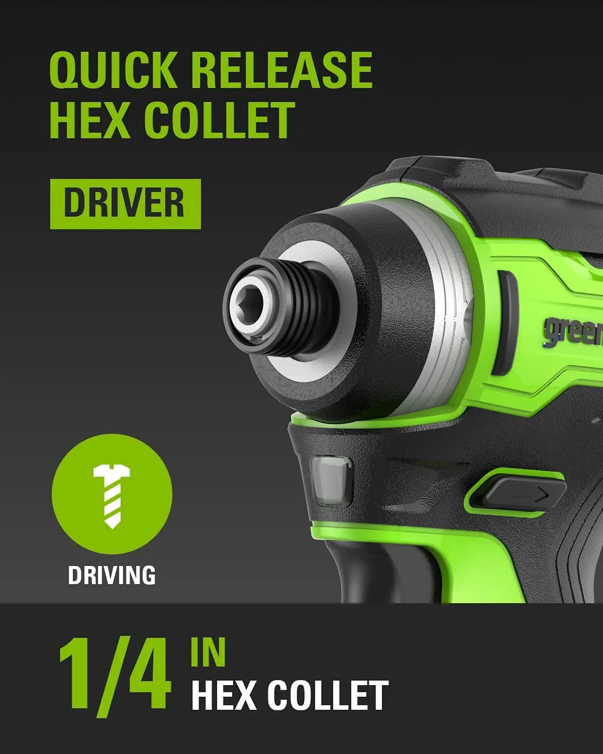 Greenworks 24V Brushless 1/2  Drill + 1/4  Impact Driver Combo Kit with (2) Batteries and Charger - Image 5