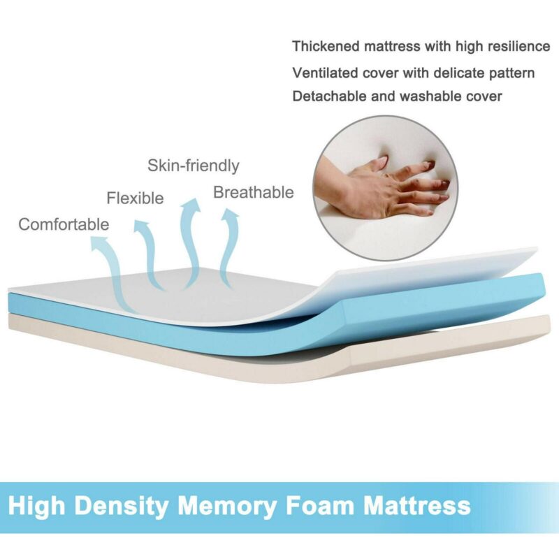 Gymax Folding Bed Rollaway Extra Guest W/ Memory Foam Mattress Made in Italy - Image 7