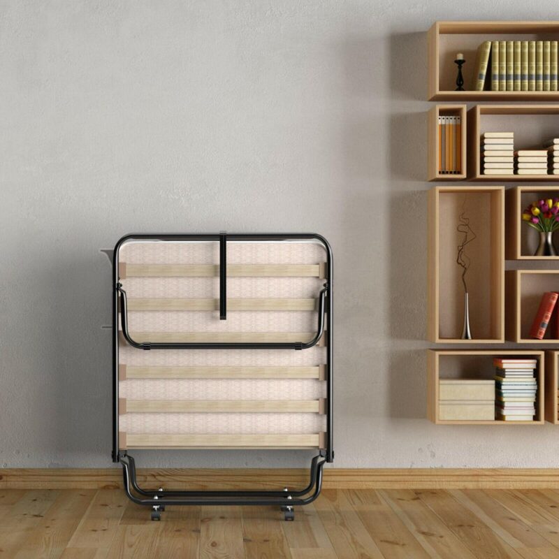 Gymax Folding Bed Rollaway Extra Guest W/ Memory Foam Mattress Made in Italy - Image 4