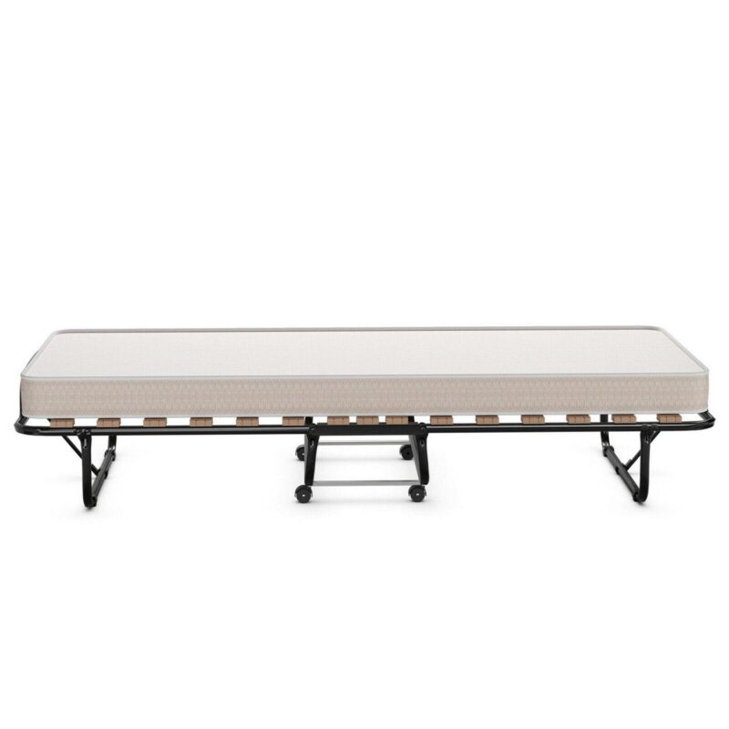 Gymax Folding Bed Rollaway Extra Guest W/ Memory Foam Mattress Made in Italy - Image 10