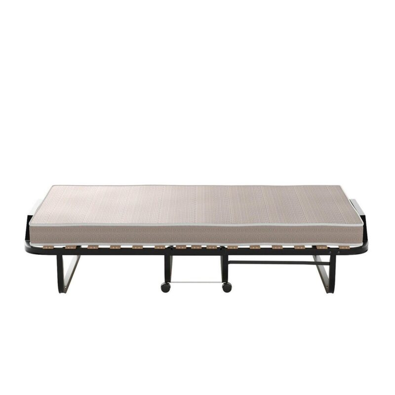 Gymax Folding Bed w/ Memory Foam Mattress Rollaway Metal Guest Bed Sleeper Made in Italy - Image 10