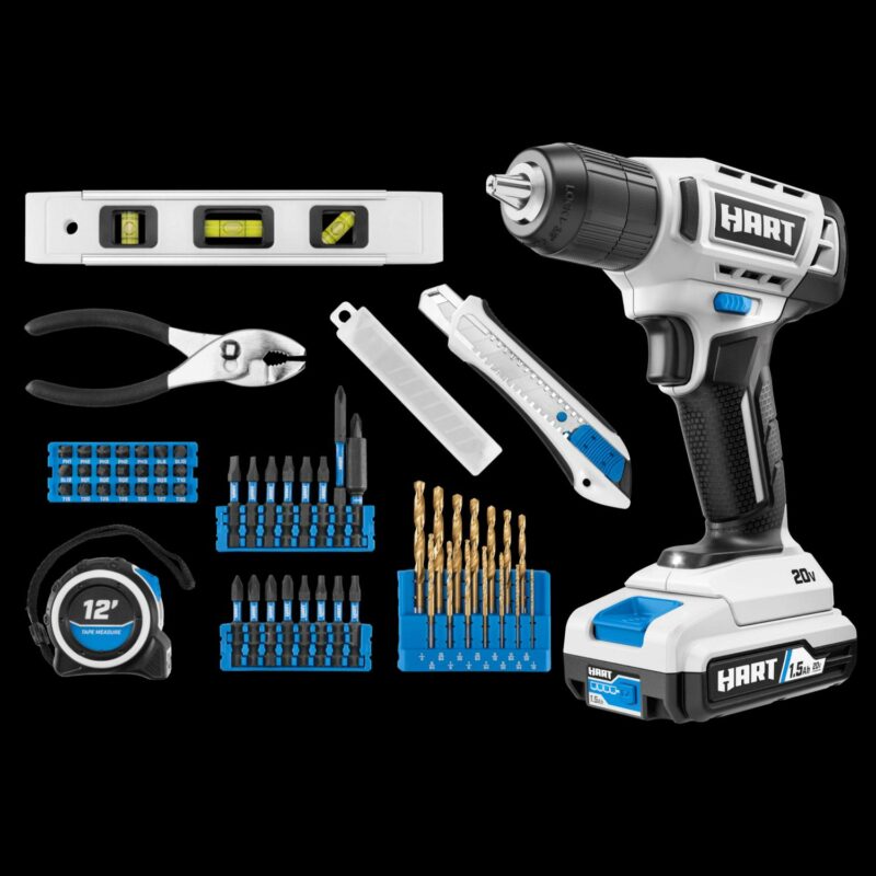 HART 20-Volt 3/8-inch Drill/Driver Project Kit, Generation 2, (1) 1.5Ah Lithium-Ion Battery