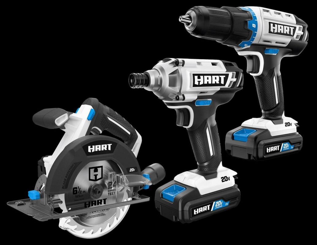 HART 20-Volt 3-Tool Combo Kit (2) 2.0Ah Lithium-Ion Batteries