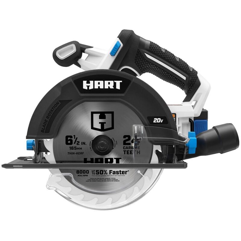 HART 20-Volt 6 1/2-inch Cordless Circular Saw Kit (1) 20-Volt 4.0Ah Lithium-Ion Battery - Image 5