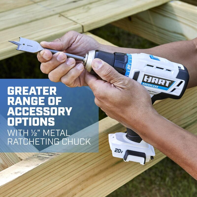 HART 20-Volt Brushless 1/2-inch Drill/Driver Kit, Gen 2 - Image 12