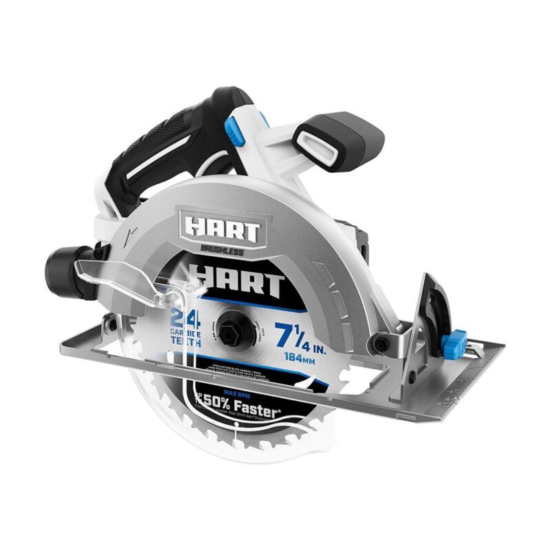 HART 20-Volt Brushless 7-1/4 Inch Circular Saw with 4Ah Battery and Charger Starter Kit Bundle - Image 2