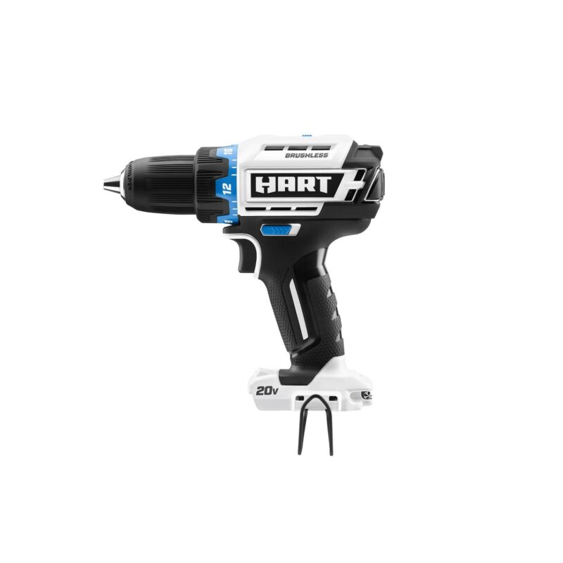 HART 20-Volt Cordless Brushless 1/2-inch Drill/Driver Kit and 10-inch Storage Bag (1) 2Ah Lithium-Ion Battery - Image 8