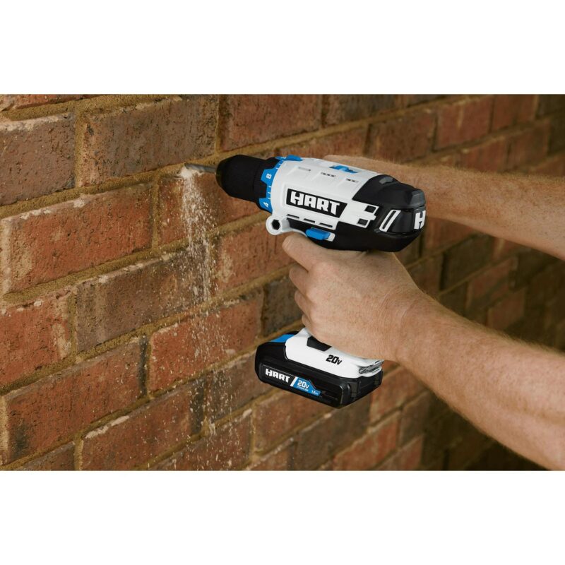 HART 20-Volt Cordless 1/2-inch Hammer Drill Kit (1) 1.5Ah Lithium-Ion Battery - Image 7